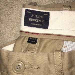 J Crew 484 Broken-in Chino pants Khaki 30x32